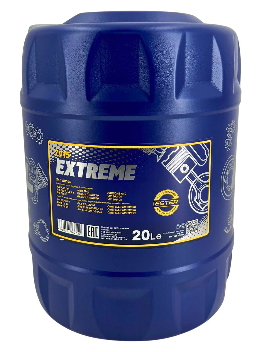 MANNOL Extreme 5W40 20 Litri WELUBE mannol-extreme-5w40-20-litri-welube