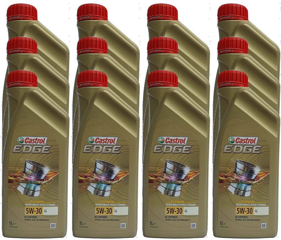 Set Manutenzione Auto: Olio Motore 5L Castrol Edge 5W-30 LL + Filtri MANN (Aria, Abitacolo, Olio)