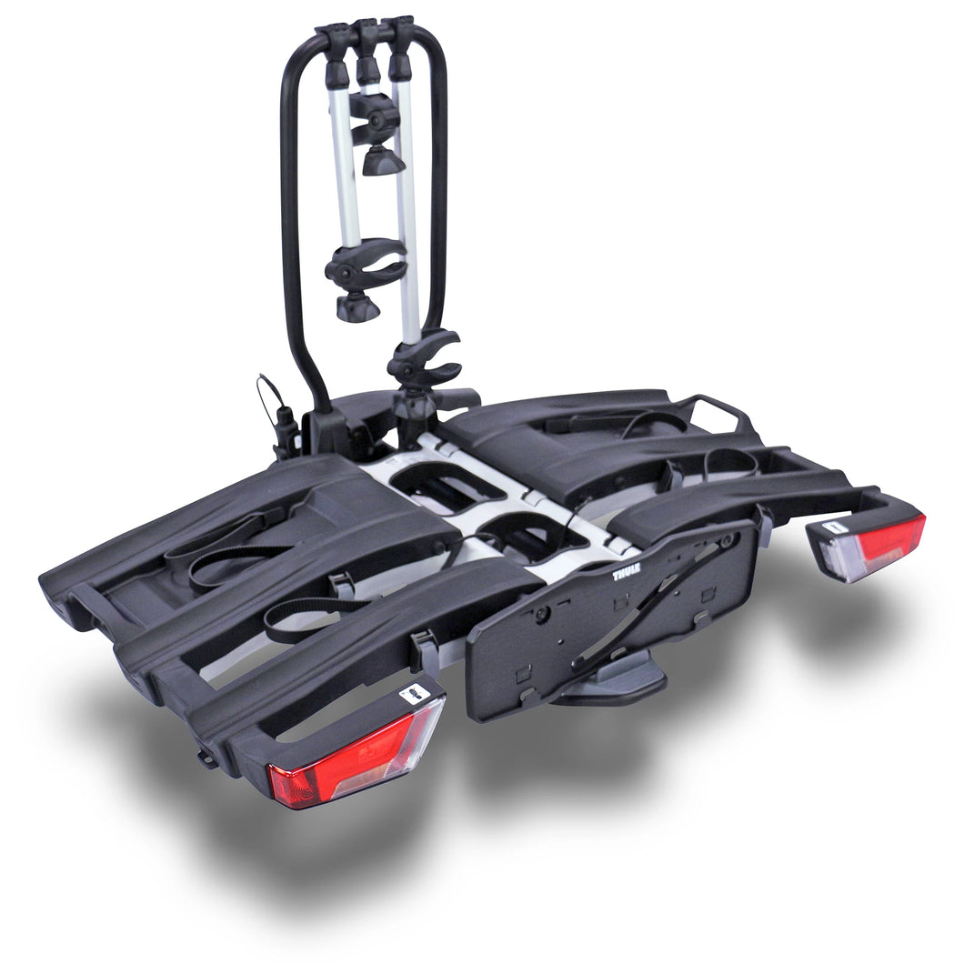 Portabici Thule Velocompact Per Gancio Traino 13-pin - Per 3-4 Bici, Black/Aluminium - Basculante Per Bagagliaio - Foto 12