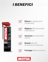 Motul - Lubrificante per Catene di Moto da Corsa - Aerosol Bianco - velocità e Resistenza - Compatibile con O-Ring, X-Ring, Z-Ring - MC Care Chain Lube Factory Line C4-400 ml