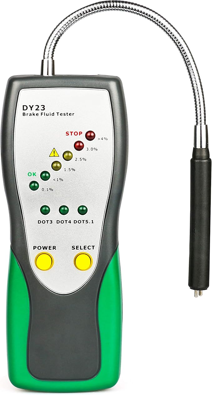 BELEY Tester Diagnostico per Liquido Freni, Olio e Acqua con Sonda ad Alta Precisione per Auto DOT3 DOT4 DOT5