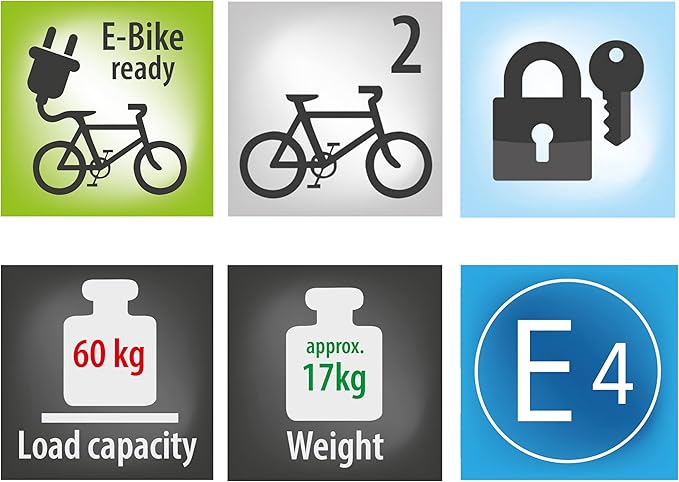 Portabici EUFAB Premium II Per Portellone Auto - Soluzione Compatta E Stabile - Foto 5