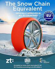 Calze da Neve Omologate Italia EN 16662-1 - Due Catene da Neve in Tessuto per Auto. Snow Sock Taglia XL per R14 - R22 (Misure per Pneumatici Dettagliate all'Interno) (Control, XL)