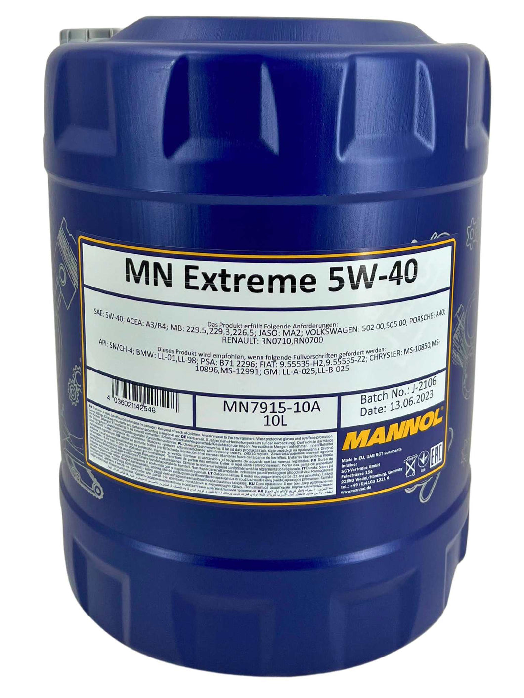 MANNOL extreme 5W40 - 10 litri – WELUBE