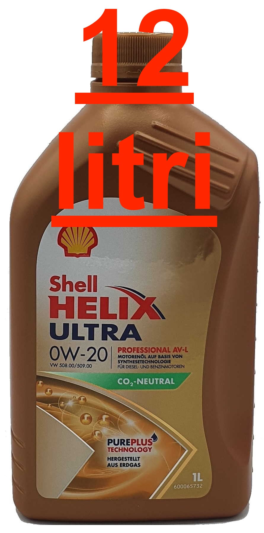 Shell Helix Ultra Professional AV-L 0W20 - cartone 12 litri