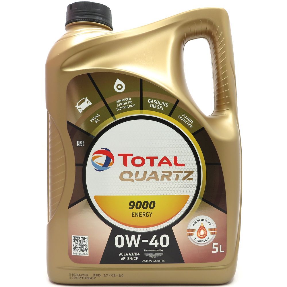 TOTAL Quartz 9000 ENERGY 0W40 - 5 litri