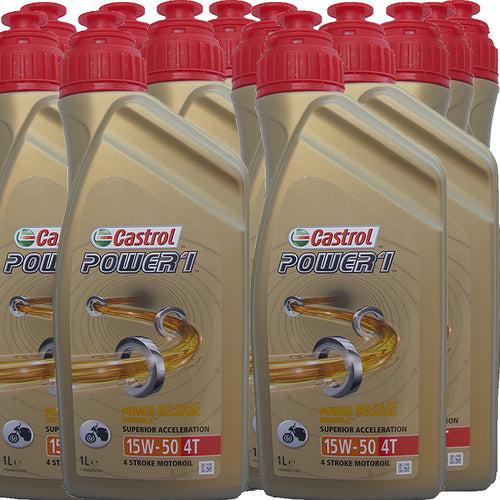 Castrol Power 1 4T 15W50 - cartone 12 litri