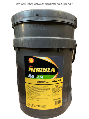 Shell Rimula R6 LM 10W40 - 20 litri