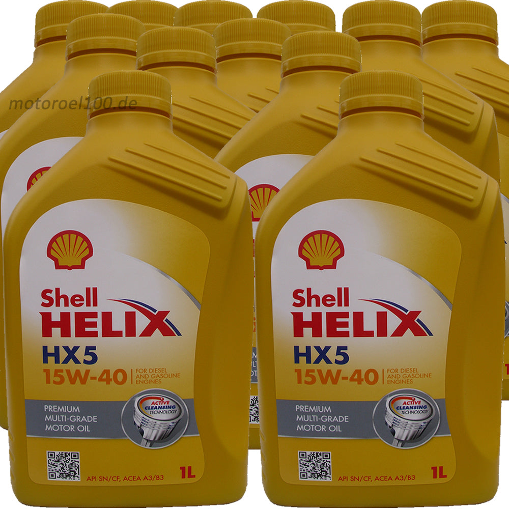 Shell Helix HX5 15W40 - cartone 12 litri