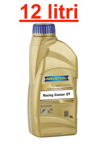 RAVENOL racing castor 2T ricino - cartone 12 litri