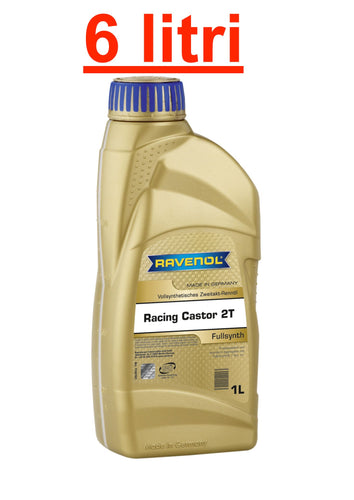 RAVENOL racing castor 2T ricino - 6x1 litri